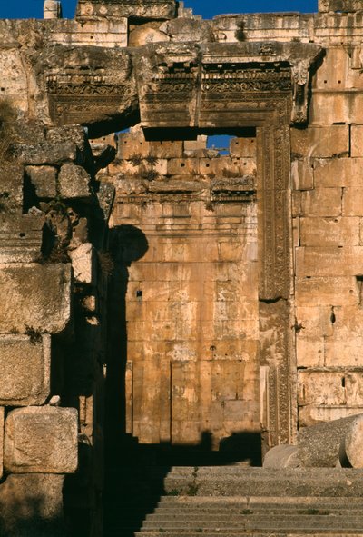 Templo de Baco, detalle, Alto Período Imperial (27 a.C.-395 d.C.) de Roman Imperial Period