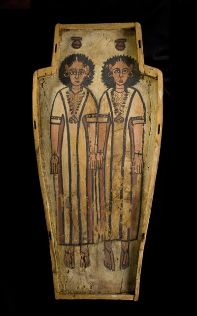 Base de ataúd antropoide, Alto Egipto, Tebas, Período Romano Tardío, c.175-200 d.C. de Roman Period Egyptian