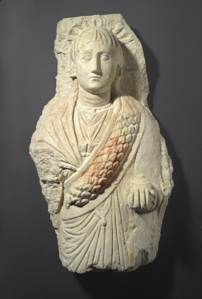 Figura funeraria de una mujer, encontrada en Oxyrhynchos, siglo III-IV de Roman Period Egyptian