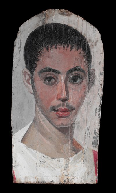 Retrato de un Joven con un Corte Quirúrgico en un Ojo, 190-210 d.C. de Roman Period Egyptian