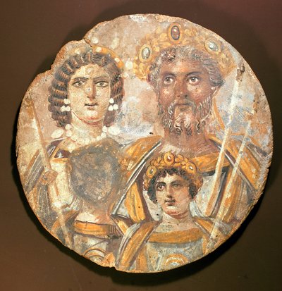 Panel de la familia de Septimio Severo de Roman Period Egyptian