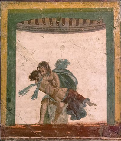 Amor y Psique, 1ra mitad del siglo I d.C. de Roman Pompeian wall painting.