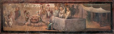 El juicio de Salomón, 1er milenio de Roman Pompeian wall painting.