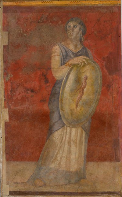 Mujer de pie sosteniendo un escudo, c.50-40 a.C. de Roman Republican Period