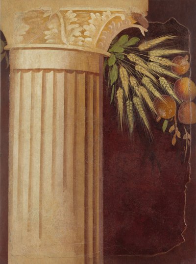 Fragmento de pintura mural del peristilo de una villa en Boscoreale de Roman Republican Period