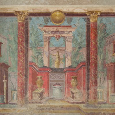 Pintura Mural del Cubiculum de una Villa en Boscoreale, c.50-40 a.C. de Roman Republican Period