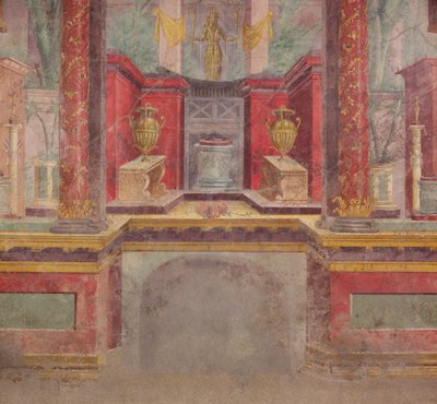 Pintura Mural del Cubiculum de una Villa en Boscoreale, c.50-40 a.C. de Roman Republican Period