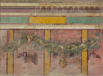 Pintura mural de la exedra de una villa en Boscoreale de Roman Republican Period