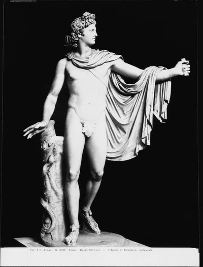 Apolo Belvedere, copia romana de un original griego del siglo IV a.C. (mármol) (post restauración) de Roman Roman