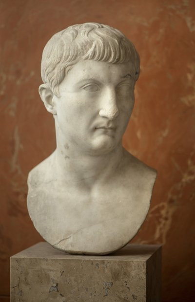 Busto de Druso el Joven (13 a.C. - 23 d.C.) mármol de Roman Roman