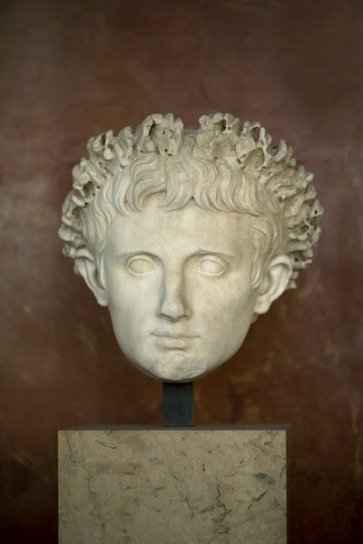 Cabeza del emperador Augusto (63 a.C. - 14 d.C.) mármol de Roman Roman