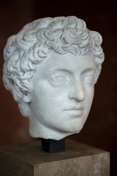 Arte de Roma Cabeza del Emperador Romano Marco Aurelio Joven (121 - 180 d.C.) Mármol de Roman Roman