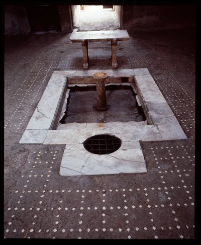 Atrio de la Casa del tramezzo di legno, siglo V a.C.-I d.C. de Roman Roman