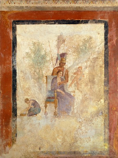 Fresco que representa a Ares y Afrodita, de la Casa del Amor Castigado, Pompeya (Lista del Patrimonio Mundial de la UNESCO de Roman Roman