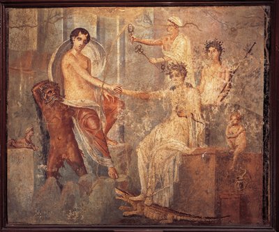 Fresco que representa a Io en Canopus en Egipto, consolada por Isis de la Casa del Duque d