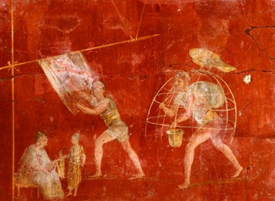 Fresco que representa a lavanderos, de Pompeya (Lista del Patrimonio Mundial de la UNESCO de Roman Roman