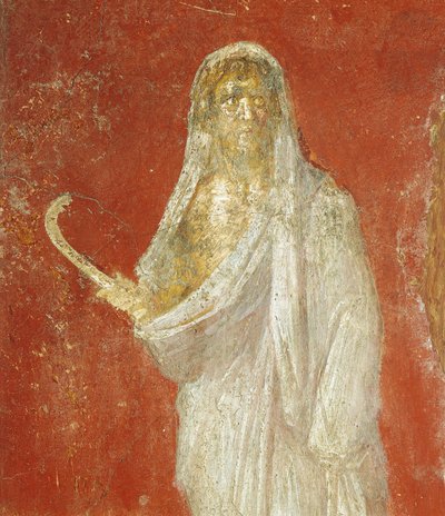 Fresco que representa a Saturno, de Pompeya de Roman Roman