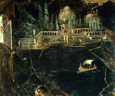 Fresco que representa un paisaje, de Pompeya (Lista del Patrimonio Mundial de la UNESCO de Roman Roman