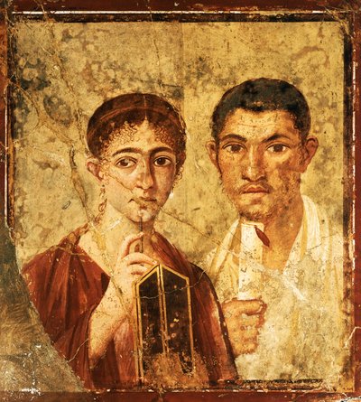 Fresco que representa el retrato de Paquio Próculo y su esposa, de Pompeya (Lista del Patrimonio Mundial de la UNESCO de Roman Roman