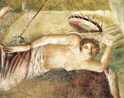 Fresco que representa a Ménade dormida, de la Casa de Citharist, Pompeya, Italia de Roman Roman