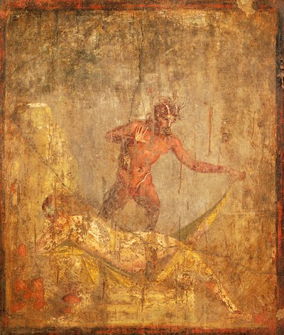 Fresco de tema erótico que representa a Ninfa y Pan de Pompeya (Lista del Patrimonio Mundial de la UNESCO de Roman Roman
