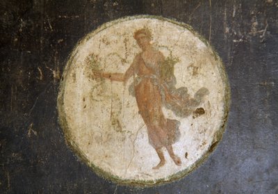 Fresco con medallón, ala derecha de la Casa de los Vettii, Pompeya (Lista del Patrimonio Mundial de la UNESCO de Roman Roman