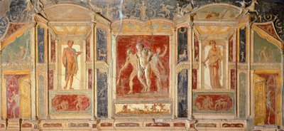 Fresco con decoración mural, de la Casa de Meleagro, Pompeya (Lista del Patrimonio Mundial de la UNESCO de Roman Roman