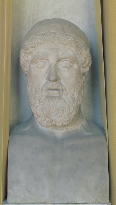 Busto hermético de Anacreonte (mármol) de Roman Roman