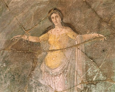 Italia, Región de Campania, Provincia de Nápoles, Pompeya, Casa del Sacerdote Amando, Fresco que representa a Andrómeda de Roman Roman