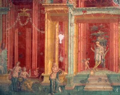 Italia, Provincia de Nápoles, Región Campania, Pompeya, Casa de Loreio Tiburtino, Fresco de Roman Roman