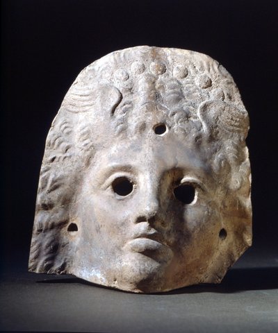 Máscara para tragedias en la era romana de Roman Roman