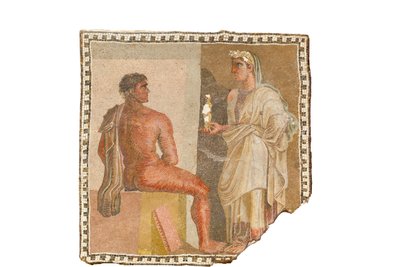 Mosaico con Orestes e Ifigenia (mosaico) de Roman Roman