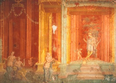 Mural que representa Ifigenia en Tauris, Casa de Pinarius Cerialis, Pompeya, Campania, Italia de Roman Roman