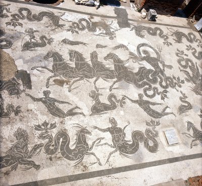Ostia, mosaico de los Baños de Neptuno de Roman Roman