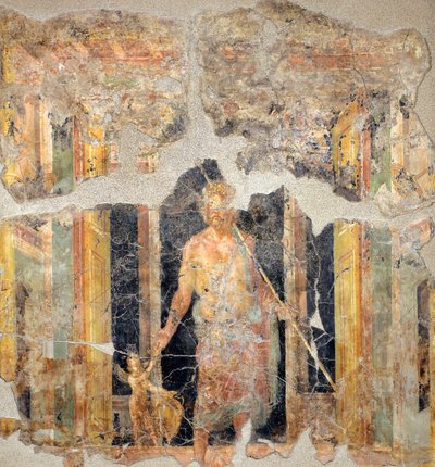 Pintura del cuarto estilo pompeyano que representa a Júpiter de Roman Roman