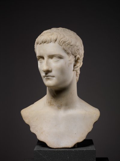 Busto retrato del emperador Gayo, conocido como Calígula, 37-41 d.C. (mármol) de Roman Roman