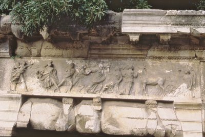 Rapto de las Sabinas, de un friso de la Basílica Emilia de Roman Roman