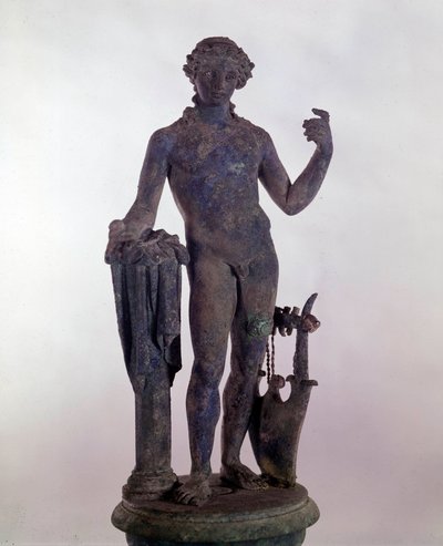 Arte romano: estatua de Apolo en bronce. Museo de Antigüedades Romanas, Roma de Roman Roman