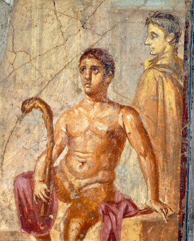 Selene y Endymion, fresco de la Casa del Centenario, Pompeya , Campania, Civilización romana de Roman Roman