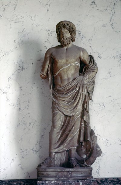 Estatua de Esculapio, dios de la medicina en la religión romana. Museo del Louvre, París de Roman Roman