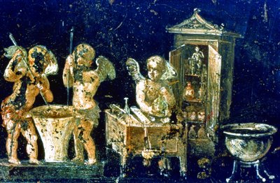 Pintura mural de la Casa de los Vetti de Roman Roman