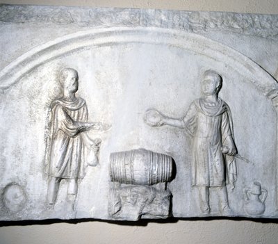 Señal del comerciante de vino en la época romana de Roman Roman