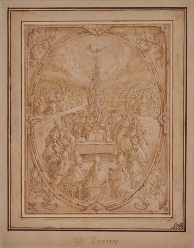 Una alegoría de la autoridad divina de la Iglesia de Roman School