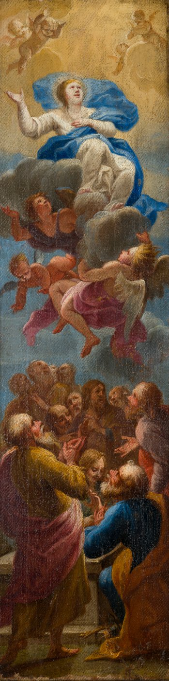 La Asunción de la Virgen, c.1650-1750 (óleo sobre lienzo) de Roman School