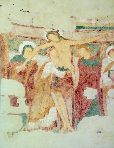 Fresco de la capilla de Saint-Jean du Liget, Touraine de Romanesque