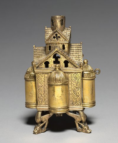 Incensario y Soporte para una Cruz de Altar, 1150-1175 de Romanesque