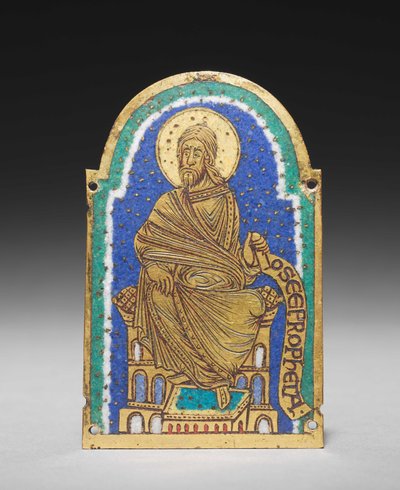 Placa: Profeta sentado de un relicario: Oseas, c.1170-1180 de Romanesque