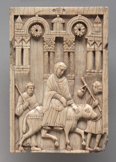 Placa: El viaje a Belén, c.1100-1120 de Romanesque