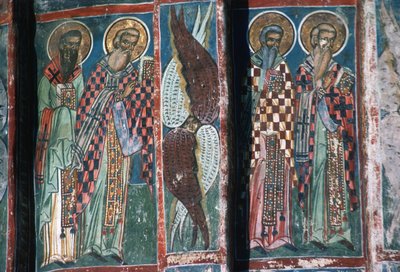 Detalle de la pintura, ábside sur de la iglesia de Romanian School