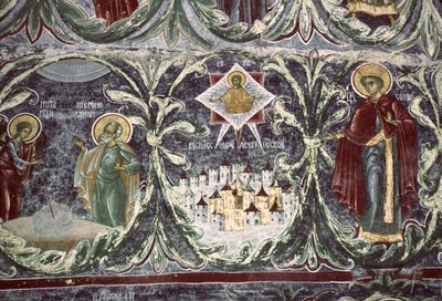 Salomón (detalle) del Árbol de Jesé, pared sur de la iglesia de Romanian School